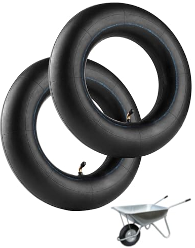 A aBlumen 2 Stück Schlauch für Schubkarrenrad 4.80/4.00-8 Ersatzschlauch für Luftrad Sackkarre Bollerwagen Anhänger Rasenmäher mit TR87 gebogenem Ventilschaft Schiebekarre Innenschlauch