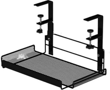 Bandeja Portacables Bajo La Mesa Bandeja de gestión de cables debajo del escritorio, organizadores de cables de escritorio de acero sin taladro, bandeja de gestión de cables, estante de gestión de cab