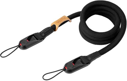 HOTUT Correa de Hombro Camara, Ajustable Correa de Cámara, Correa de Muñeca para Cámara, Correa Camara para Cámara Réflexcon Liberación Rápida Cinturónde Seguridad, Für Unterwegs-Negro