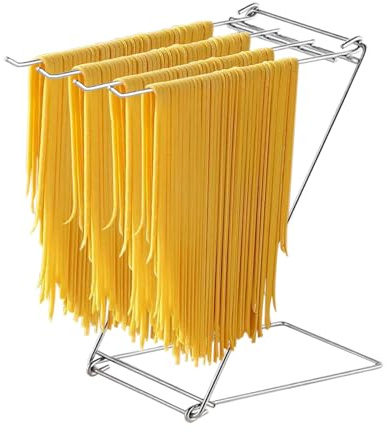 marrhorvk Pastatrockner Nudelständer Edelstahl, Nudeltrockner zum trocknen, Faltbar-Spaghetti-Trockner, Pasta-Trockner
