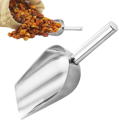 Cucharada De Hielo - Acero Inoxidable Robusto, Acero Inoxidable Resistente | Cuchara De Hielo De Metal Para El Fabricante De Hielo - Cuchara De Bandeja Seca Versátil, Herramientas De Alimentos