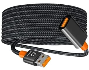 6A USB 3.0/2.0 USB-förlängningskabel for smart bärbar dator PC TV Xbox One SSD-kabelförlängningssladd Mini snabbhastighetskabel skärmkonverteringslinje(1M Black)