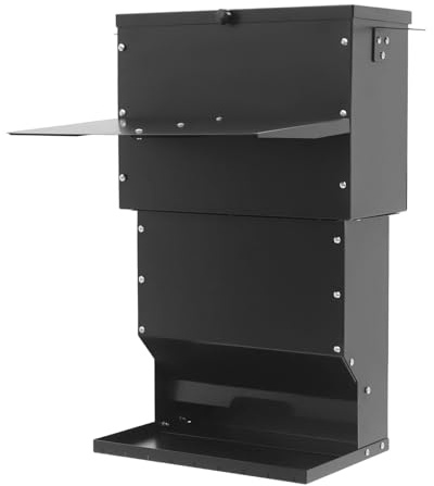Mangiatoia automatica per cervi, 27 kg, distributore automatico in metallo, per scoiattolo, cervo, animali selvatici, da appendere e indipendente, impermeabile, 41 x 26 x 67 cm