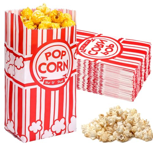 135 sacchetti popcorn, sacchetti di carta, sacchetti per popcorn, piccoli sacchetti per snack al cioccolato, caramelle, caramelle