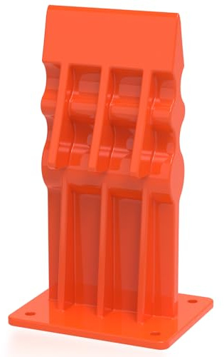 Coin fendeur de bois manuel en acier au carbone Protection contre la rouille Orange pour bois jusqu'à une longueur de 30,5 cm