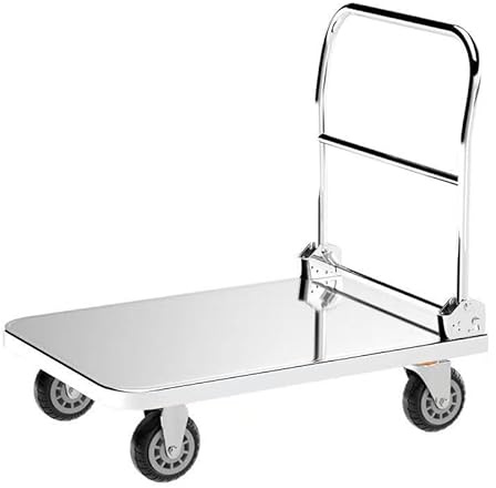 Fällbar säckvagn Metallplattformsvagn Multifunktionell hopfällbar vagn for lager, bagage och flytt Hand lastbil