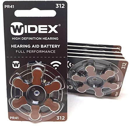 Generic Widex Hearing Aid Battery Size 312 (Pr41) (10 Packets = 60 Batteries)