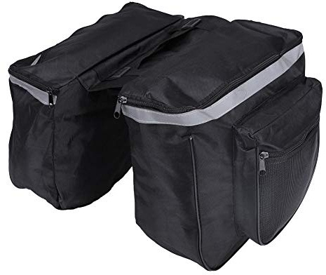 DEWIN Borsa Portaoggetti Impermeabile per Bicicletta 25L - Mountain Road Portabici Sedile Posteriore Portapacchi - Borsa Doppia