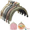 Kiss Fermoir Serrure,5 Pcs Fermoir Porte Monnaie Arc En Métal Cadre Baiser Fermoir Serrure Semi-Circulaire Sac À Main Sac Cadre Fermoir pour Les Sacs à Main et Les Bourse de Bricolage8.5cm(5 Couleurs)