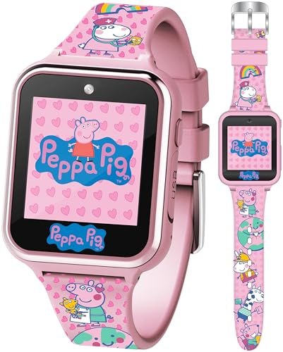 Accutime PAW4275 Paw Patrol Smartwatch per bambini con fotocamera selfie, foto e video, cronometro, 6 giochi, 3 sfondi, 10 quadranti, registratore vocale, orologio fitness tracker, sveglia, rosso