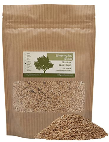 Gwernyfed Wood Chips for Smoker Gun Hickory - Perfect for Smoking/Infuser/Cocktail Smoke Guns (7 Great Flavours) - LARGE 1000ml Bag (Hickory)
