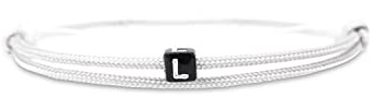 Made by Nami Surfararmband personlig med bokstav – kvinnor män flickor par armband individualiserat – flickvän vänskapsarmband gåva – vattentätt och justerbart, K, Nylon