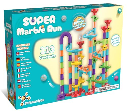 Science4you Super Marble Run - Marble Games for Kids Age 3+, Educational Stem Toys, Gift for Boys and Girls