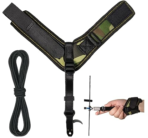 longbowmaker Bogenschießen Bogenauslöser Compoundbogen Trigger Verstellbare Handgelenkschlaufe Bremssattel Griff Release