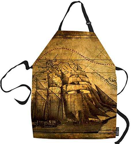 RFSHOP Delantal de cocina, Japón Oriental Cereza Arte Delantal de Cocina para Hornear Barbacoa Hombres Mujeres Unisex Impermeable 31X27 Pulgadas, Imagen, Taille unique