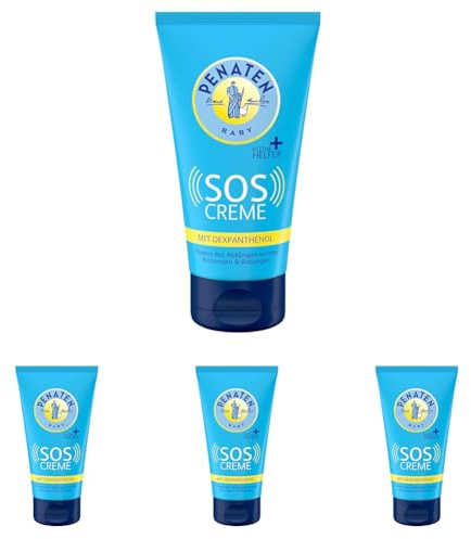 Penaten Babypflege, SOS Creme, Kleine Helfer, mit Dex-Panthenol gegen Rötungen, 75ml (Packung mit 4)