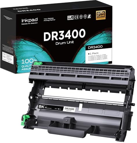 iNKPAD DR3400 Tambor Compatible con Brother TN-3480 TN-3430 Toner | para HL-L5100DN MFC-L5750DW MFC-L5700DW DCP-L5500DN
