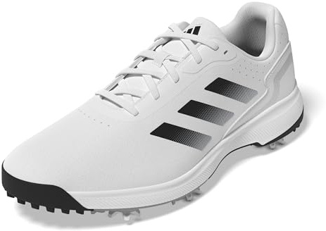 Adidas Hombre Traxion Response Golf Shoes, FTWR White/Core Black/Silver Met., 43 1/3 EU