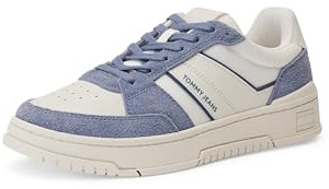 Tommy Jeans Uomo Sneakers con Suola Preformata Pods Profilo Basso, Blu (Blue Moment), 43