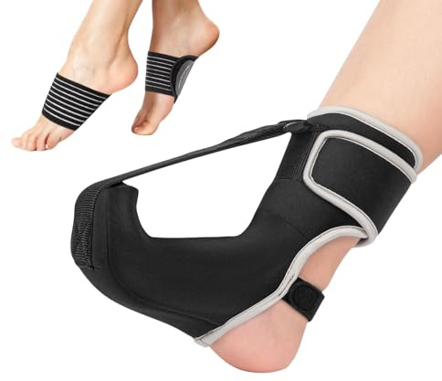 Cosmeria Fasce per Fascite Plantare e Sperone Calcaneare, Calze Ortopediche con Stecca Notturna, Dispositivo di Stimolazione della Pressione per Il Dolore al Tallone di Notte