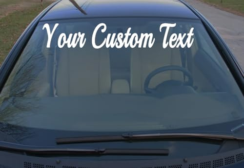 Autocollant de Voiture personnalisé, Autocollant personnalisé avec lettres de texte pour pare-brise de véhicule,pour Vélo, Casque, Pelle à Roue, Planches à roulettes, Voiture, Moto