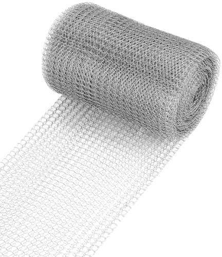 Trådnät av rostfritt stål, 12,7 cm x 12 m staket av rostfritt stål, nät av rostfritt stål, trådnät, snigelstaket av rostfritt stål, tätmaskigt nät av rostfritt stål för gnagarskydd