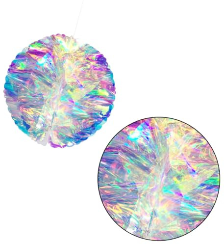 Kisangel Decorazione a Sfera Nido d'Ape in Film Colorato 2 Pezzi per Matrimoni e Feste, Ornamento Elegante da Appendere per Interni e Addobbi Party