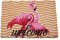 ED Pink Flamingo Door Mat Non-Slip Natural Coir Indoor & Outdoor Welcome Mat 60 x 40cm