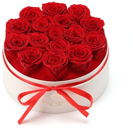 Mothers Day Flowers Roses Gifts for Mom,16pcs Red Forever Preserved Roses in Round Gift Box,Mothers Day Delivery Prime Gifts-Roses Gifts for Women,Mom.