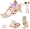 COSTWAY 4 in 1 Kinder Rutsche, Rutsche + Schaukelpferd + Basketballkorb + Ringspiel für Kinder ab 3 Jahren, Kinder Spielplatz, freistehende Kinderrutsche für Indoor & Outdoor (Rosa)