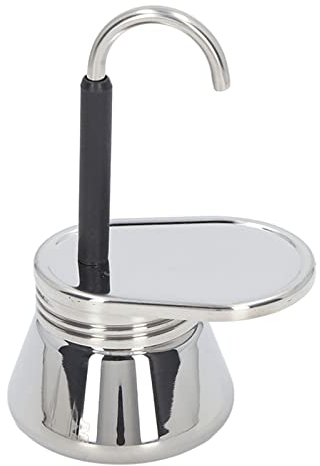 Septpenta Olla de Café Expreso con Un Solo Pico, Olla Moka Liviana de Acero Inoxidable, Mini Cafetera Expreso para Estufa para Acampar Al Aire Libre y Uso Doméstico