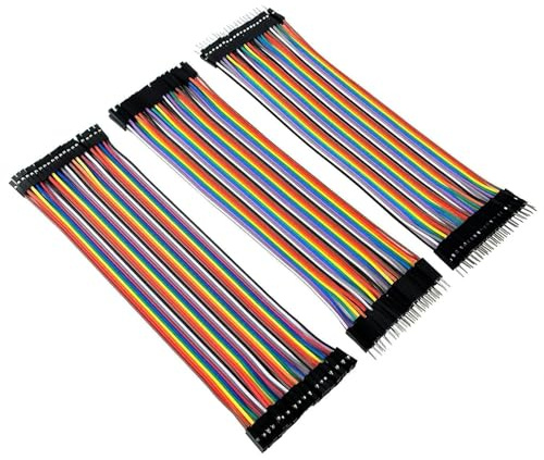 3 Stück Jumper Wire 40x 20cm für Arduino, Jumper Kabel 28AWG M2M/ F2M / F2F Male-Female Drahtbrücken