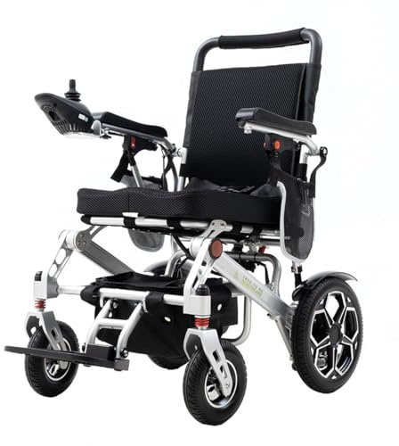 Ultralätt elektrisk rullstol – vikbar kompakt aluminium powerstol, 20 kg, resetransport, mobilitetsutrustning