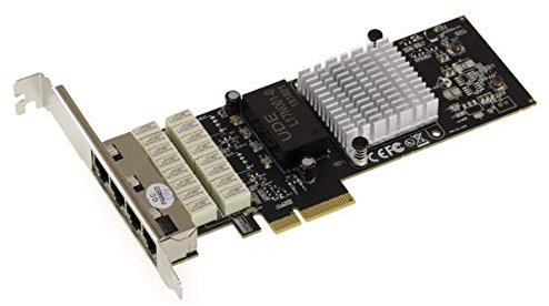 KALEA-INFORMATIQUE Tarjeta controladora de Red PCIe 1G con 4 Puertos LAN Gigabit Ethernet y función LAN Bypass. Chipset Intel I350AM4