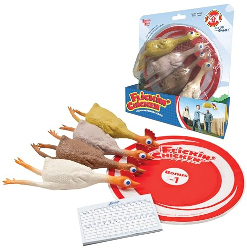 University Games, Flickin Chicken Indoor Outdoor Target Toss Game, The Go Anywhere Game for 2 or More Players Ages 6 and Up