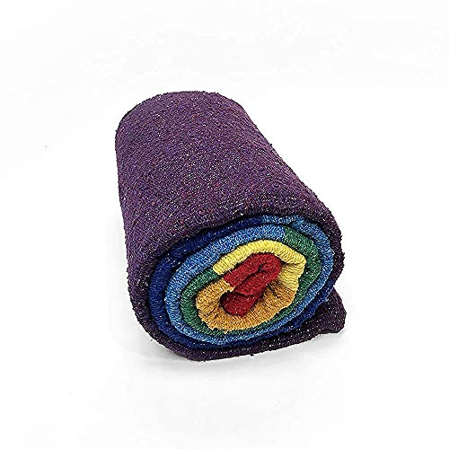 Cudegui Yoga Blanket for Restorative Yoga, Thick Mexican Yoga Blanket (Rainbow)