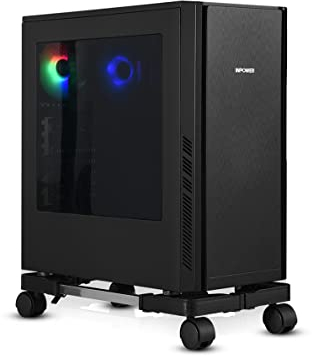 YOSE Computer Tower Stand, Adjustable Mobile CPU Stand With Rolling Caster Wheels, Premium PC Holder for Floor Carpet Gaming Case