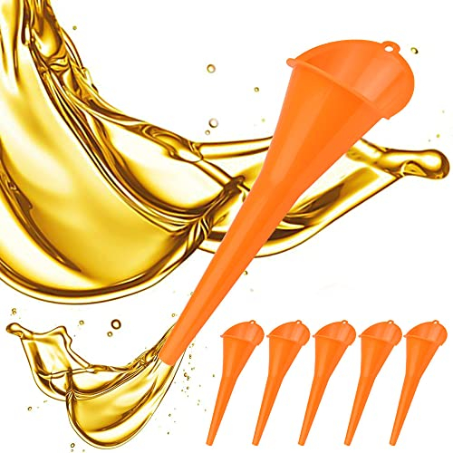 SNAGAROG 6 Pcs Entonnoir à Longue Bouche Entonnoir Huile Moto Entonnoir Filtre Etanche Entonnoir Plastique Entonnoir Auto Entonnoir Essence Voiture Entonnoir Moto pour Moto Auto Tondeuse à Gazon