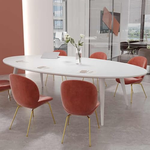 Grande tavolo da conferenza ovale moderno per riunioni e seminari, scrivania per ufficio aziendale, scrivania per computer con design extra large per sala riunioni (120 x 70 cm)