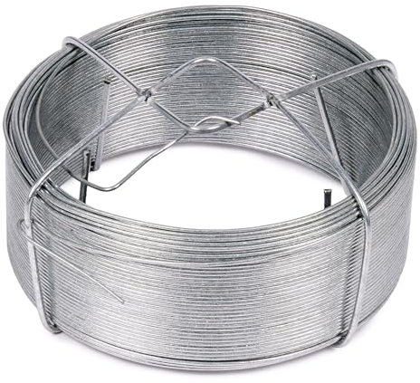 Flandria - Alambre metálico de acero galvanizado, 1,1 mm x 50 m, bobina de alambre metálico