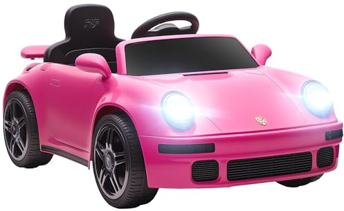 AIYAPLAY Licensed RUF CTR 2017-Yellowbird Electric Car for Kids, Ride On Car 12V Battery Powered Kids Electric Vehicle with Remote Control, Soft Start, MP3 Player, LED Lights, Horn, Pink