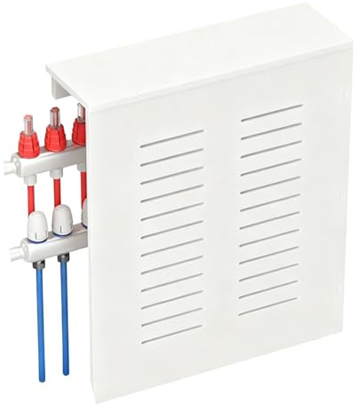 Copritermosifone Moderno Bianco,Copritermosifone Bianco Con Ante A Persiana,Armadio Riscaldante Protettivo A Doghe Su Tre Lati,per Soggiorno, Bagno(90 * 90 * 20cm)