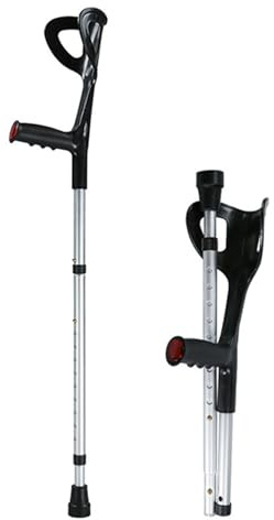 KANLVU Muletas Adulto Plegables Muletas Para Antebrazo, 10 Niveles De Altura Ajustable Muletas Ortopédicas Para Caminar Ligeras Antideslizantes Bastón De Rehabilitación