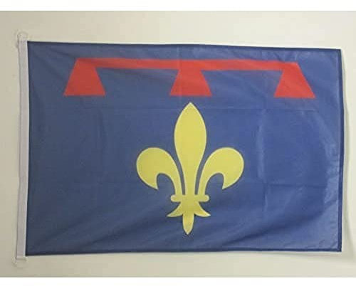 AZ FLAG - Drapeau Provence Nouveau - 45x30 cm - Pavillon Nautique Provençal Spécial Bateau Et Extérieur En Maille Bloquée Avec Anneaux Plastiques Intégrés - 30g