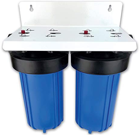 Finerfilters Whole House Water Filter & Salt Free Water Softener Alternative - Removes Chlorine, Heavy Metals, Prevents Limescale & Removes Existing Scale 99% Effectiveness (10 x 4.5 Double System)