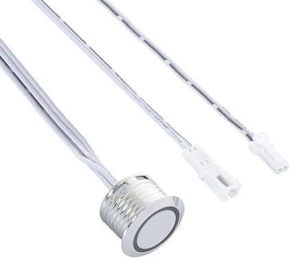 LEDKIA LIGHTING - Mini Interruptor Táctil Regulable Empotrable | Compatible con Tira LED 12/24V DC | Diseño Duradero | Acabado en Aluminio, Plateado