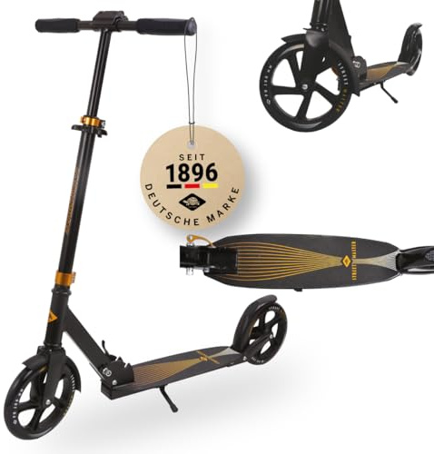 Schildkröt City Scooter Street Master 2.0 I Aluminium Scooter 200 mm Räder I höhenverstellbarer Lenker I XXL-Deck 46 x 13 cm I klappbar I ABEC7 Kugellager I bis 100 kg belastbar I 4,5 kg leicht