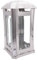 Lanterne funéraire en acier inoxydable arrondie moderne avec verre à facettes 24 cm