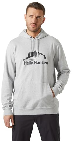 Helly Hansen Hombres Sudadera con Capucha Nord Graphic Pull-On, Grau Melange 2.0, XL