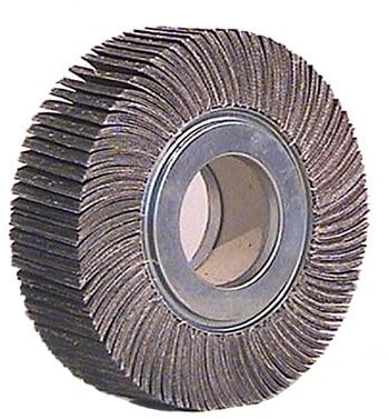 RUOTA LAMELLARE CON FORO IN TELA ABRASIVA AL CORINDONE - GRANA 40, DIMENSIONI 165X30 MM, FORO 54 MM